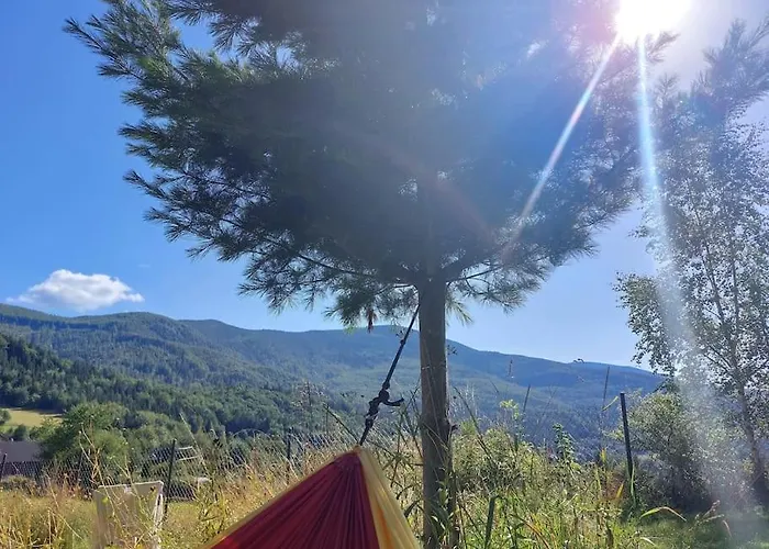 Panorama Sucha Gora ,lesny Nyaraló Skawica (Lesser Poland)